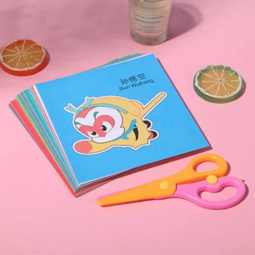 48pcs Handmade Paper Cut Craft Kit – DIY Cartoon Scrapbooking Paper Art Toys for Kids, Learning & Gift Set